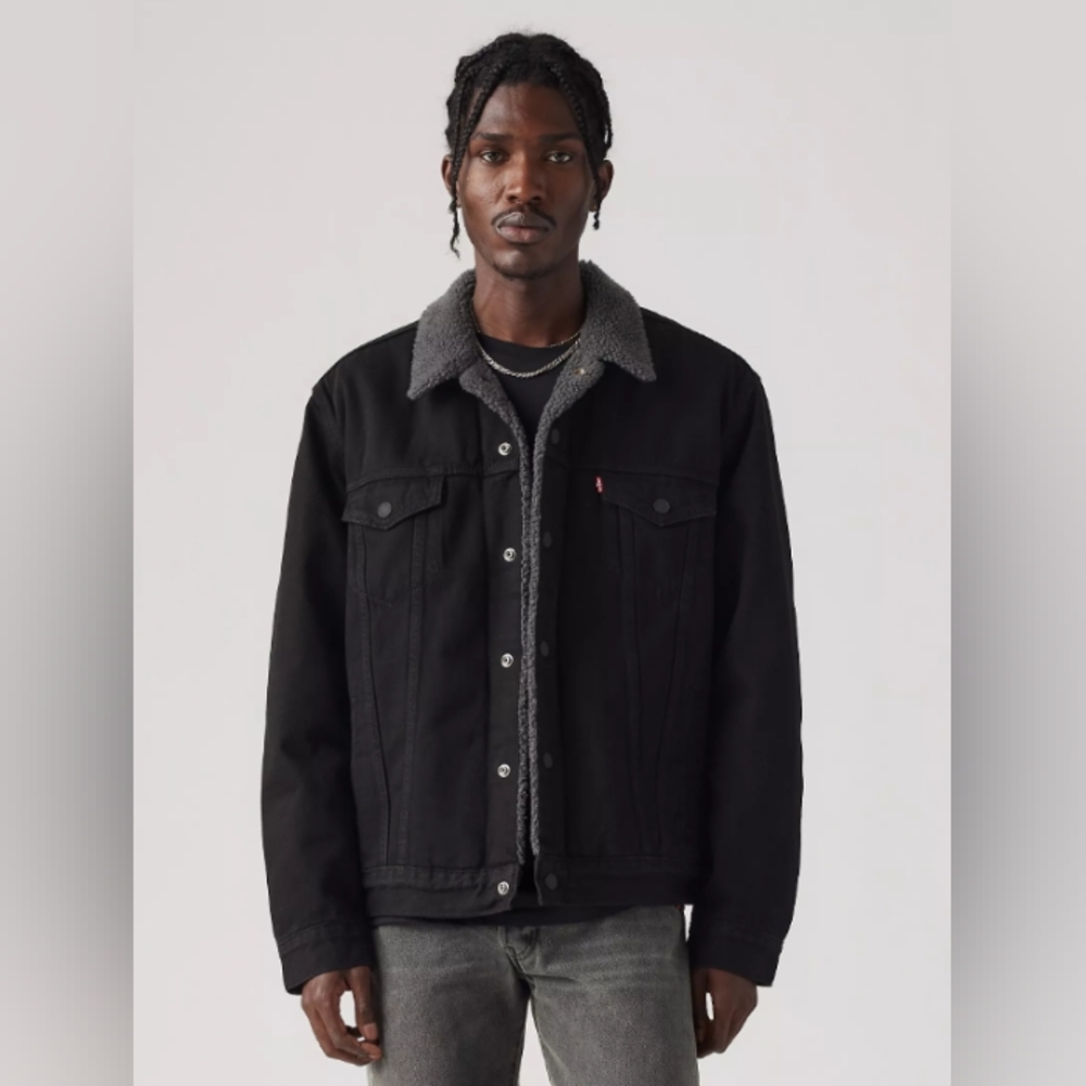 men's levi's type III sherpa trucker jacket - size xl